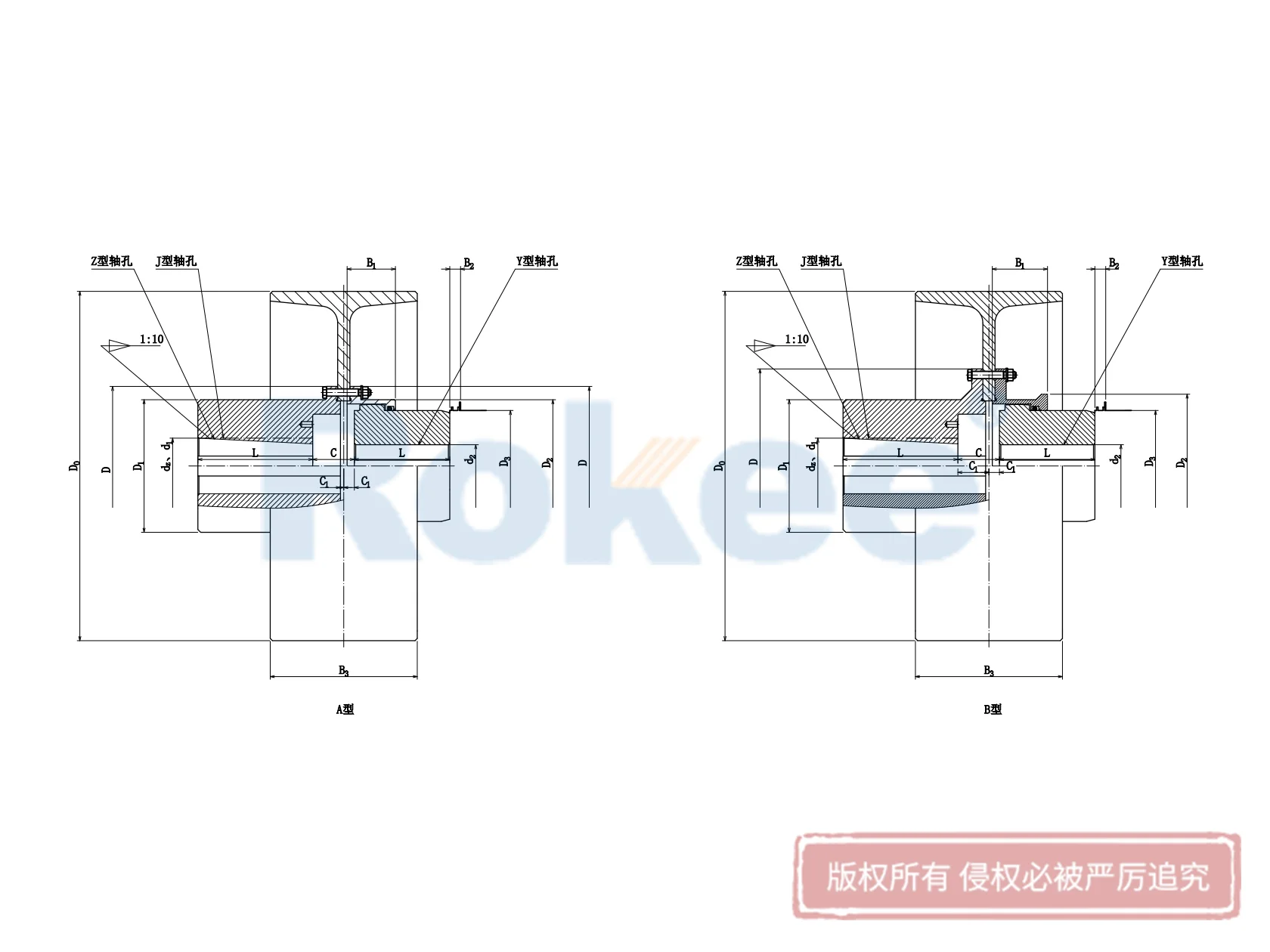 NGCLZ Barrel Gear Coupling With Brake Wheel